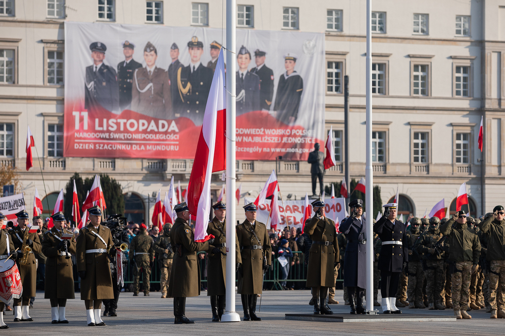 Obchody Narodowego Święta Niepodległości na placu Marszałka Piłsudskiego w Warszawie – 11 listopada 2021. Fot. Mikołaj Bujak (IPN)