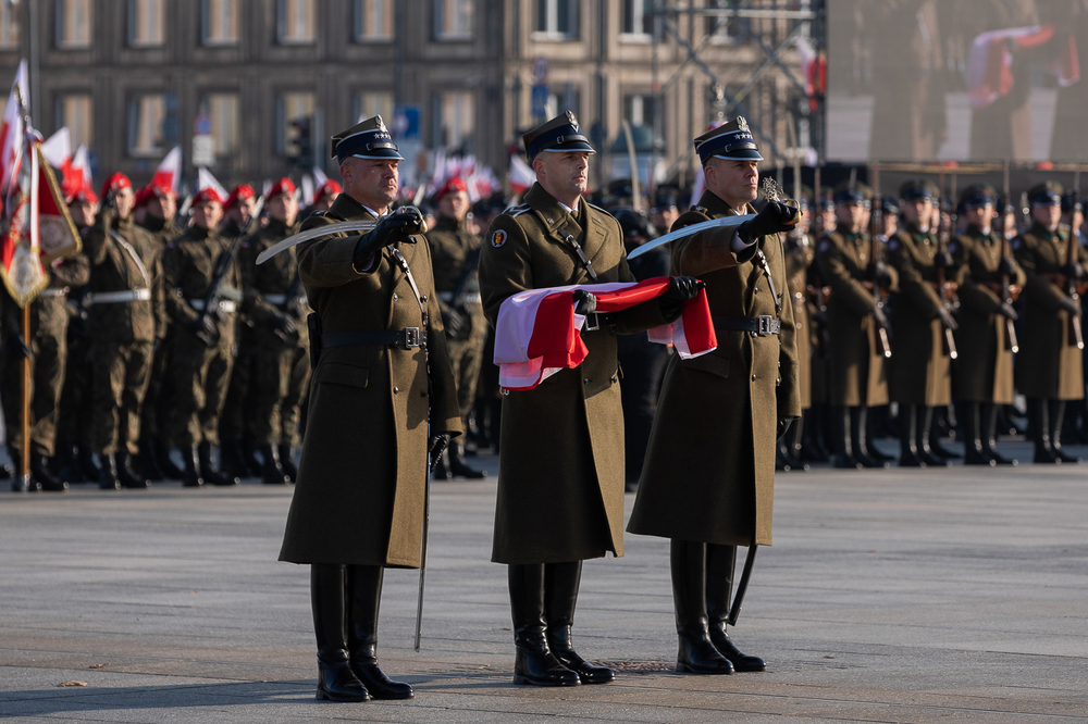 Obchody Narodowego Święta Niepodległości na placu Marszałka Piłsudskiego w Warszawie – 11 listopada 2021. Fot. Mikołaj Bujak (IPN)