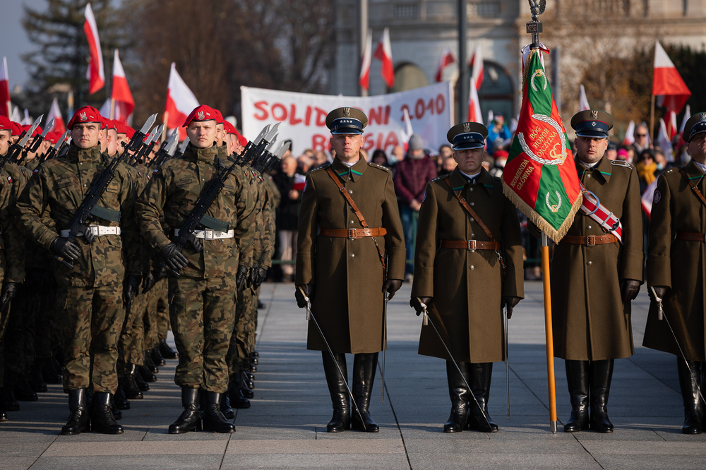 Obchody Narodowego Święta Niepodległości na placu Marszałka Piłsudskiego w Warszawie – 11 listopada 2021. Fot. Mikołaj Bujak (IPN)