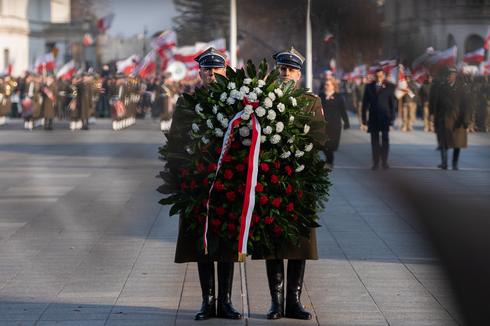 Obchody Narodowego Święta Niepodległości na placu Marszałka Piłsudskiego w Warszawie – 11 listopada 2021. Fot. Mikołaj Bujak (IPN)