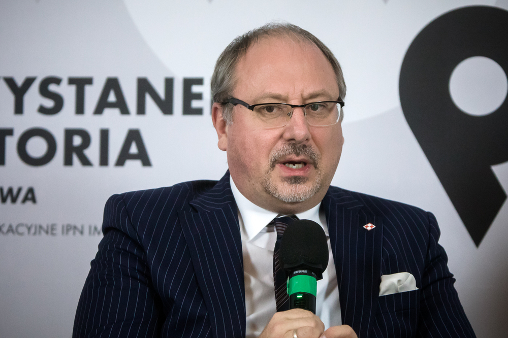 Dr hab. Arkady Rzegocki, prof. UJ (szef Służby Zagranicznej w MSZ), podczas debaty „Dyplomacja historyczna: wyzwania i szanse” – Warszawa, 17 listopada 2021. Fot. Sławek Kasper (IPN)