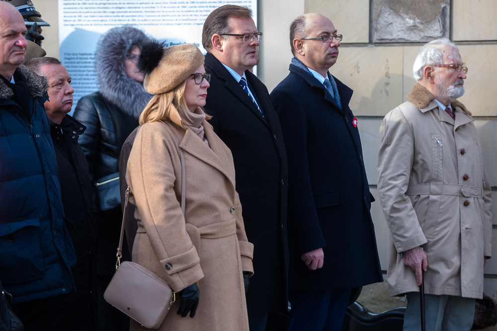 40. rocznica strajku okupacyjnego w Wyższej Oficerskiej Szkole Pożarniczej – Warszawa, 28 listopada 2021. Fot. Sławek Kasper (IPN)