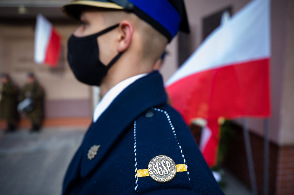 40. rocznica strajku okupacyjnego w Wyższej Oficerskiej Szkole Pożarniczej – Warszawa, 28 listopada 2021. Fot. Sławek Kasper (IPN)