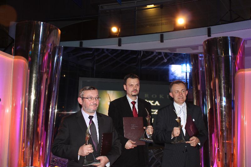Laureaci konkursu – dr Leon Popek, dr Tomasz Sikorski, prof. Witold Stankowski