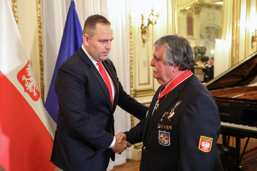 Uroczystość wręczenia odznaczeń działaczom opozycji demokratycznej w PRL – Nowy Jork, 30 listopada 2021. Fot. Adrianna Garnik (IPN)