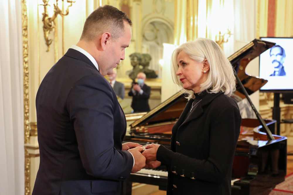 Uroczystość wręczenia odznaczeń działaczom opozycji demokratycznej w PRL – Nowy Jork, 30 listopada 2021. Fot. Adrianna Garnik (IPN)