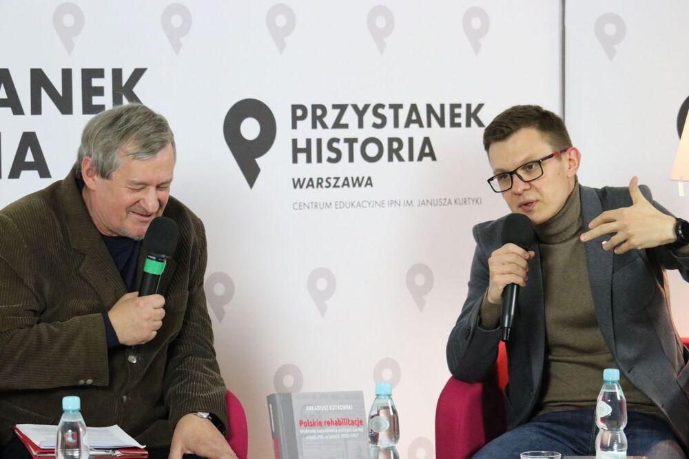 Dyskusja o książce „Polskie rehabilitacje. Wybrane zagadnienia polityki karnej władz PRL w latach 1953–1957” – Warszawa, 1 grudnia 2021. Fot. Aleksandra Wierzchowska (IPN)