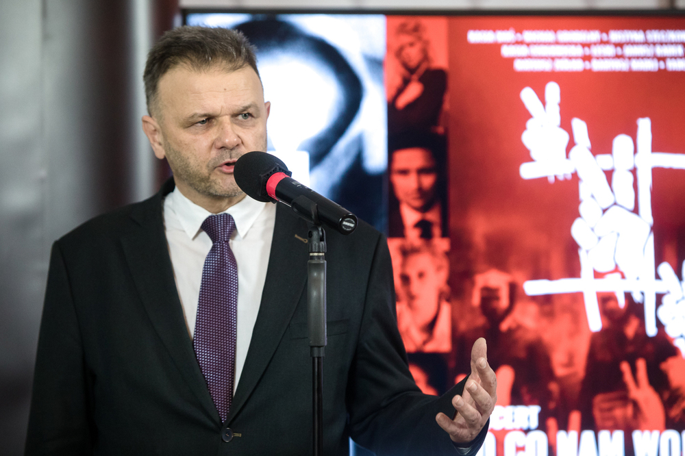 Konferencja prasowa prezesa IPN dotycząca obchodów 40. rocznicy wprowadzenia stanu wojennego w Polsce – 10 grudnia 2021. Fot. Sławek Kasper (IPN)