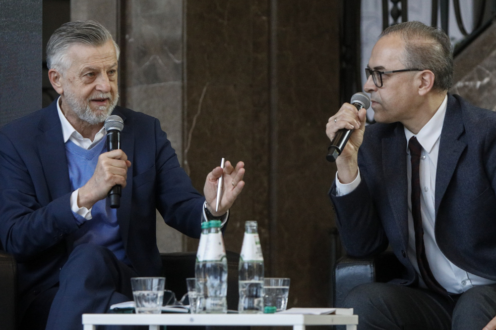 Dr hab. Andrzej Zybertowicz i dr Maciej Korkuć. Fot. Sławek Kasper (IPN)