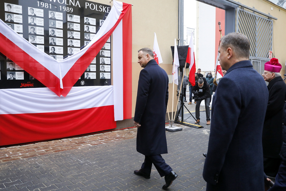 Uroczystości 40. rocznicy wprowadzenia stanu wojennego w muzeum na Rakowieckiej – Warszawa, 13 grudnia 2021. Fot. Sławek Kasper (IPN)