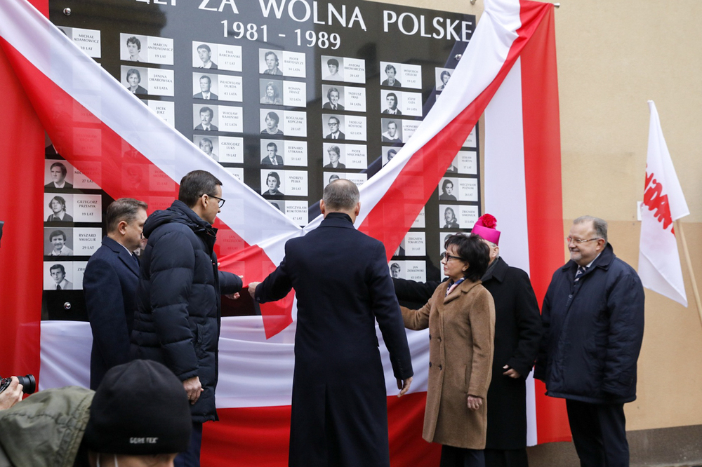 Uroczystości 40. rocznicy wprowadzenia stanu wojennego w muzeum na Rakowieckiej – Warszawa, 13 grudnia 2021. Fot. Sławek Kasper (IPN)