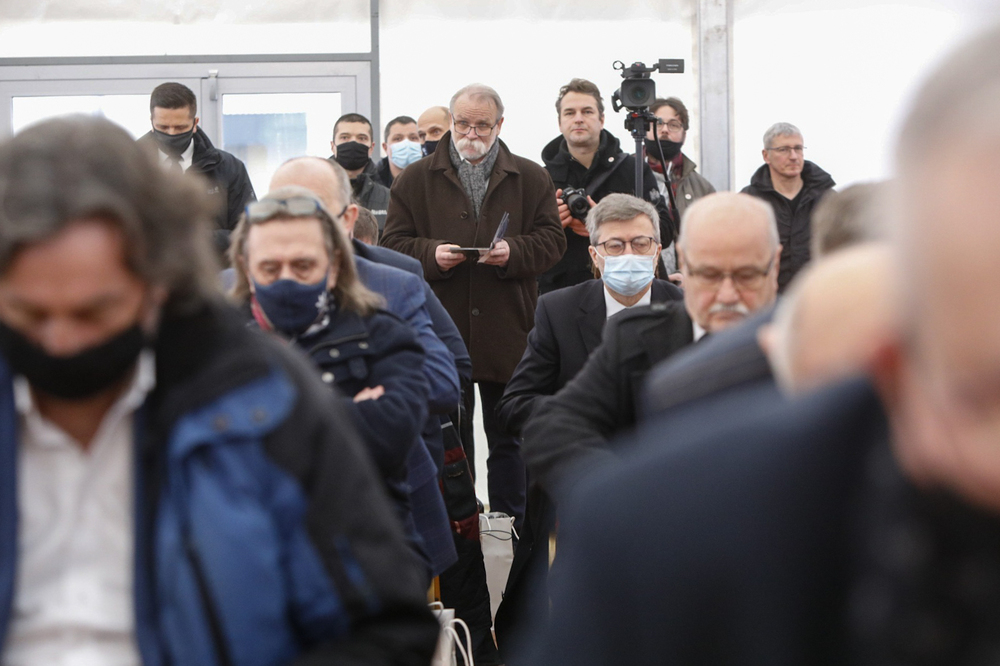 Uroczystości 40. rocznicy wprowadzenia stanu wojennego w muzeum na Rakowieckiej – Warszawa, 13 grudnia 2021. Fot. Sławek Kasper (IPN)