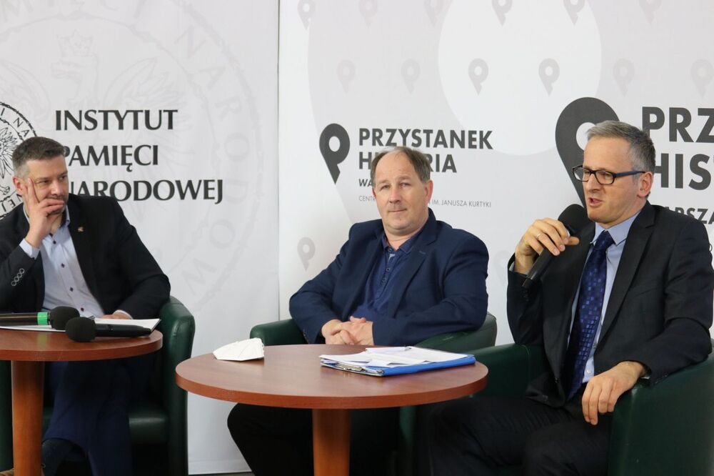 Dyskusja „Stan wojenny – między rzeczywistością a propagandą” – 15 grudnia 2021. Fot. Aleksandra Wierzchowska (IPN)