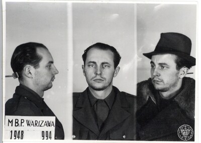 Ostatnie znane zdjęcie Jana Rodowicza, wykonane tuż po aresztowaniu w grudniu 1948 r. IPN BU 0330/217 t. 21