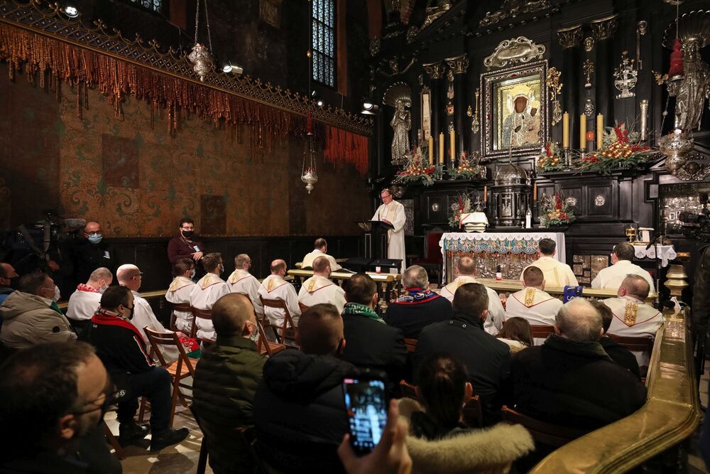 XIV Ogólnopolska Patriotyczna Pielgrzymka Kibiców na Jasną Górę – 8 stycznia 2022. Fot. Mikołaj Bujak (IPN)