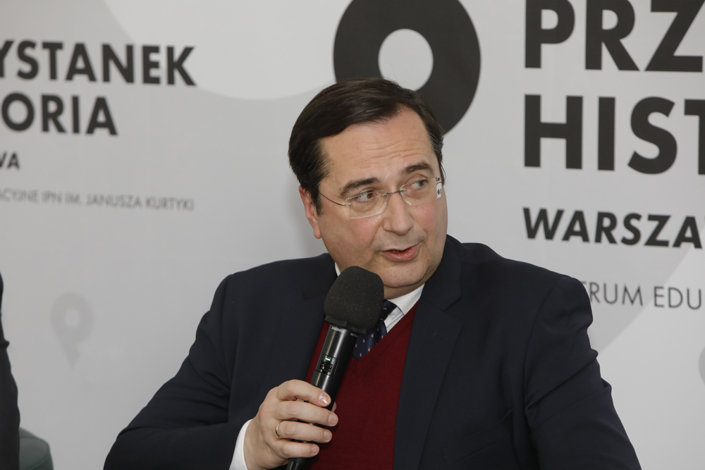 Dr hab. Konrad Białecki prof. UAM (IPN Poznań). Dyskusja o książce „Urząd do spraw Wyznań – struktury, działalność, ludzie, tom 2 – Warszawa, 12 stycznia 2022. Fot. Piotr Życieński (IPN)