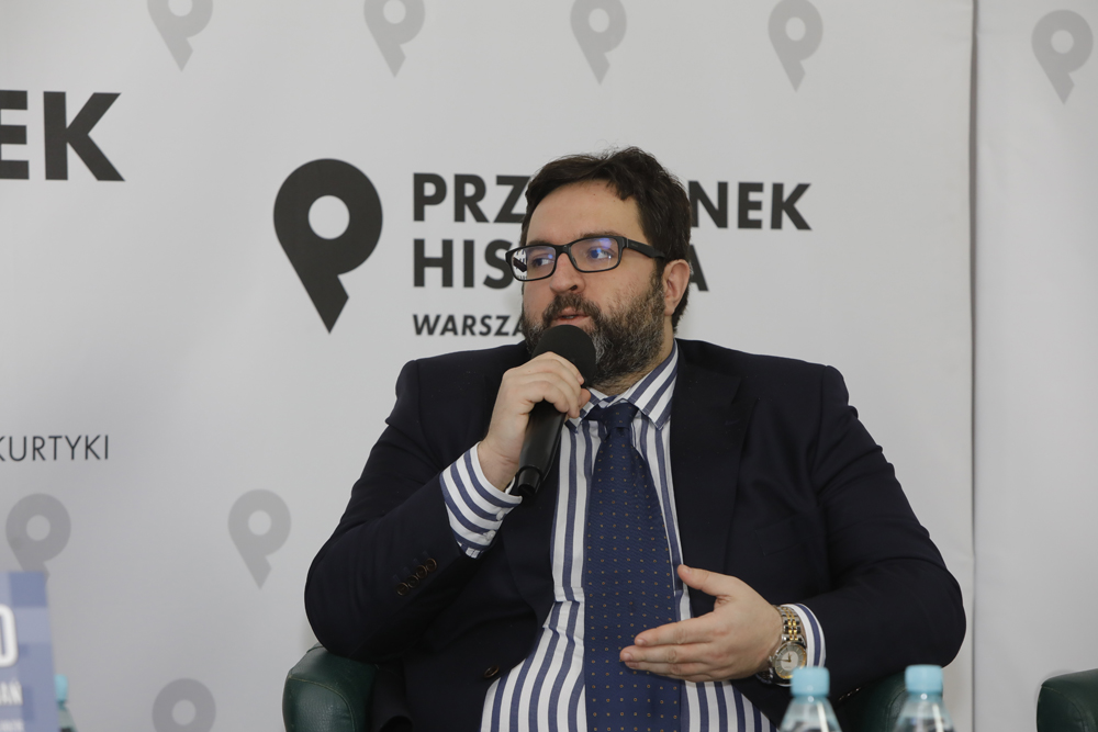 Dr hab. Rafał Łatka (BBH IPN, IDMN). Dyskusja o książce „Urząd do spraw Wyznań – struktury, działalność, ludzie, tom 2 – Warszawa, 12 stycznia 2022. Fot. Piotr Życieński (IPN)