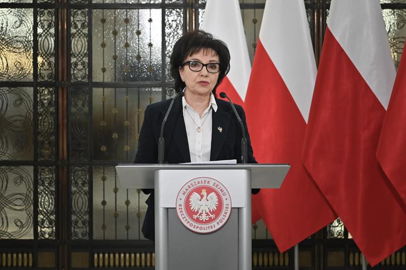 Marszałek Sejmu Elżbieta Witek. Inauguracja trzeciej edycji konkursu „Polskie serce pękło. Katyń 1940” – 19 stycznia 2022. Fot. Aleksandra Strzyżak/Kancelaria Sejmu