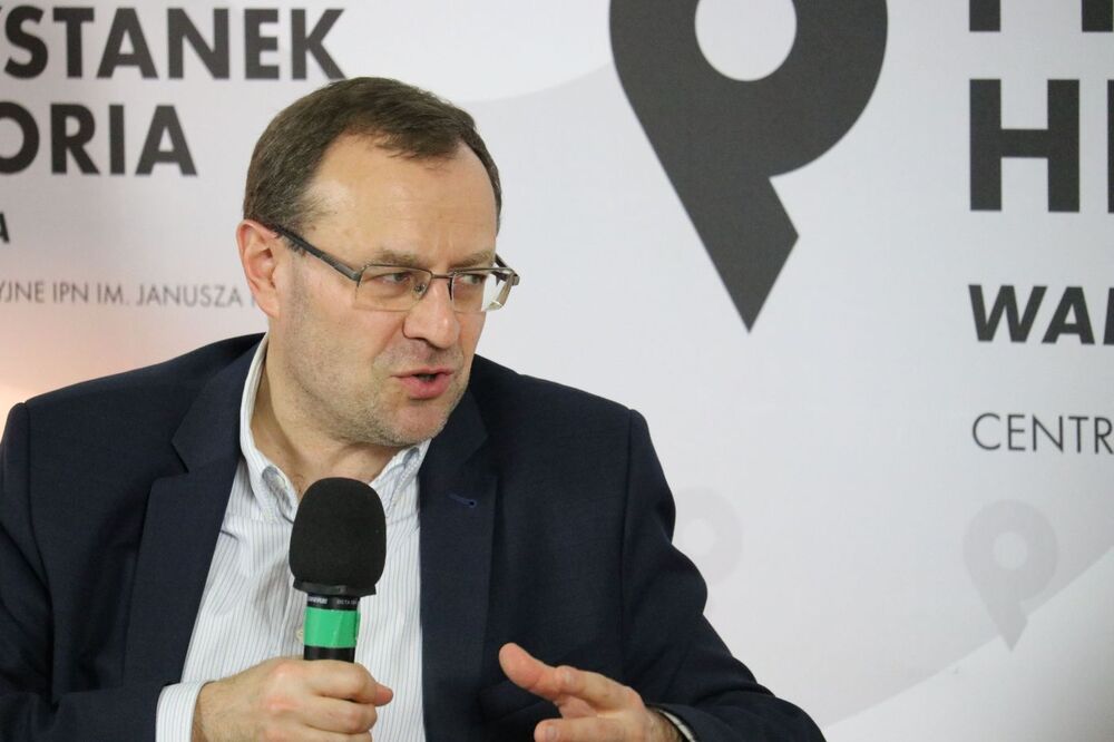 Prof. Antoni Dudek (UKSW) podczas promocji książki „»Polski kryzys« 1980–1981 w dokumentach dyplomacji czechosłowackiej” – Warszawa, 19 stycznia 2022. Fot. Aleksandra Wierzchowska (IPN)