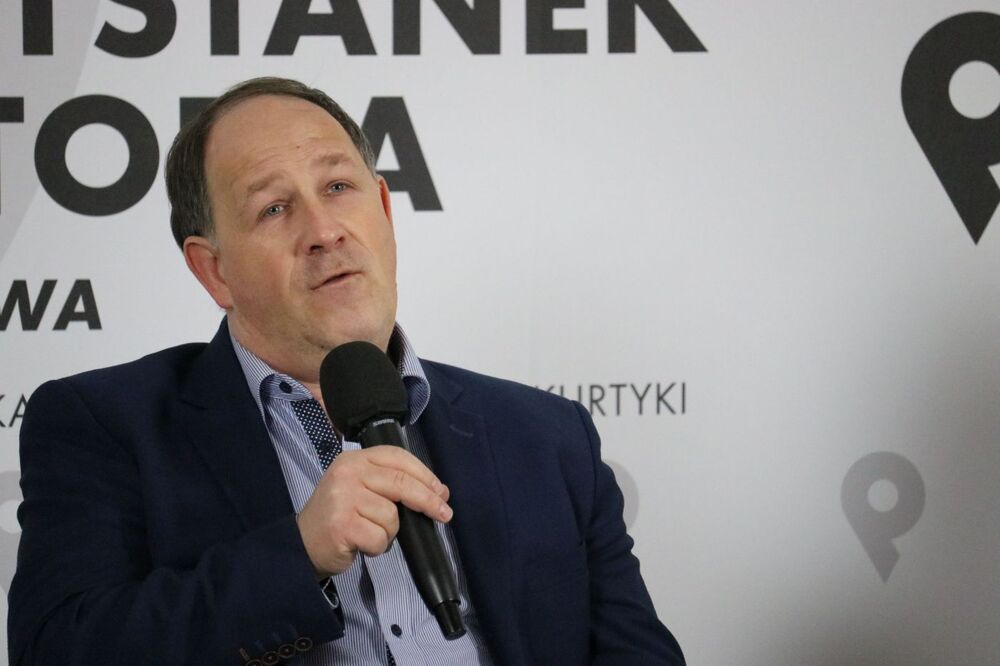 Dr Grzegorz Majchrzak, autor książki „Rozpracowanie organów kierowniczych NSZZ »Solidarność« przez Służbę Bezpieczeństwa 1980–1982” – Warszawa, 24 stycznia 2022. Fot. Aleksandra Wierzchowska (IPN)