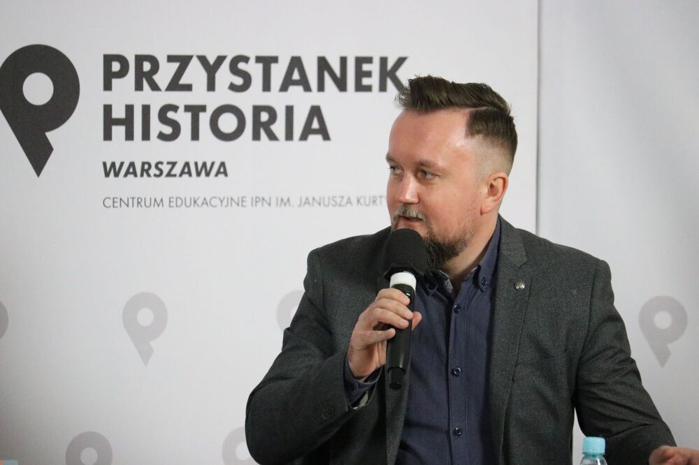 Dr Grzegorz Wołk (Biuro Badań Historycznych IPN) – Warszawa, 24 stycznia 2022. Fot. Aleksandra Wierzchowska (IPN)