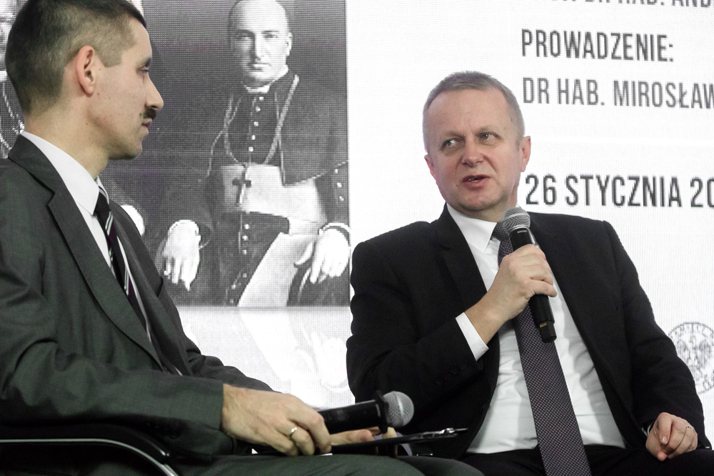 Dyskusja o książce „Kościół i państwo na Kresach Południowo-Wschodnich II Rzeczypospolitej” – 26 stycznia 2022. Fot. Sławek Kasper (IPN)