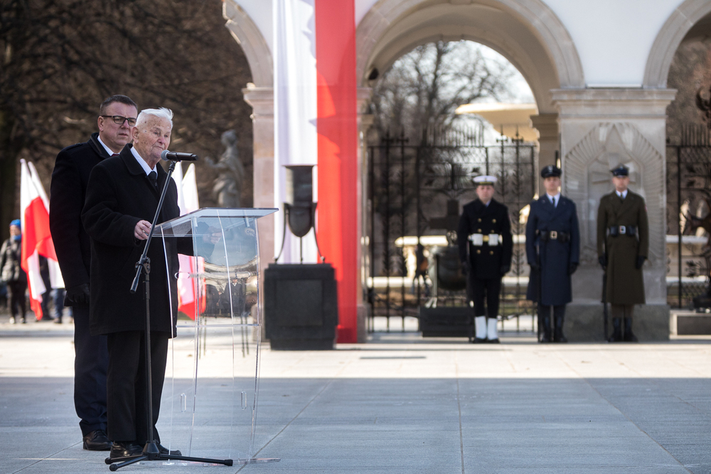 Uroczystości w przeddzień 80. rocznicy przekształcenia ZWZ w AK na placu Marszałka Józefa Piłsudskiego w Warszawie – Warszawa, 13 lutego 2022. Fot. Sławek Kasper (IPN)