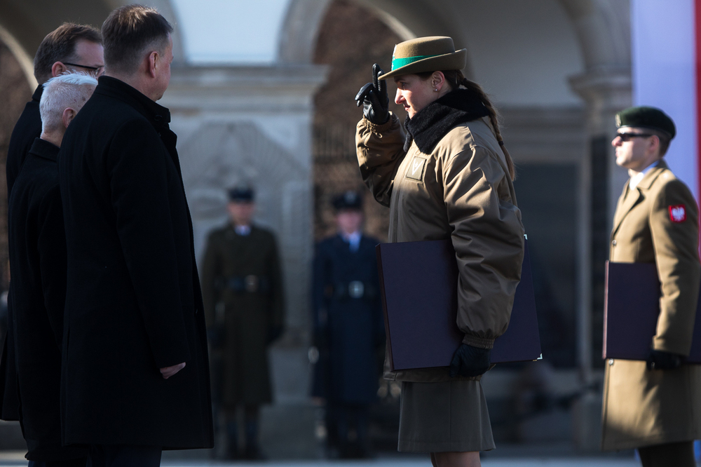 Uroczystości w przeddzień 80. rocznicy przekształcenia ZWZ w AK na placu Marszałka Józefa Piłsudskiego w Warszawie – Warszawa, 13 lutego 2022. Fot. Sławek Kasper (IPN)