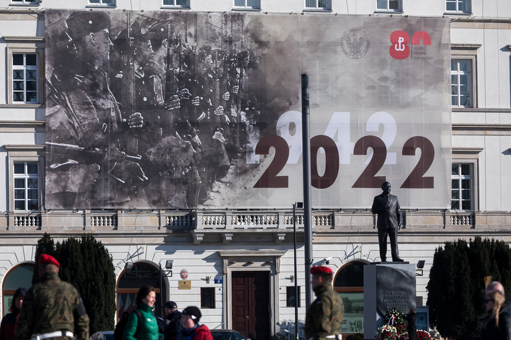 Uroczystości w przeddzień 80. rocznicy przekształcenia ZWZ w AK na placu Marszałka Józefa Piłsudskiego w Warszawie – Warszawa, 13 lutego 2022. Fot. Sławek Kasper (IPN)
