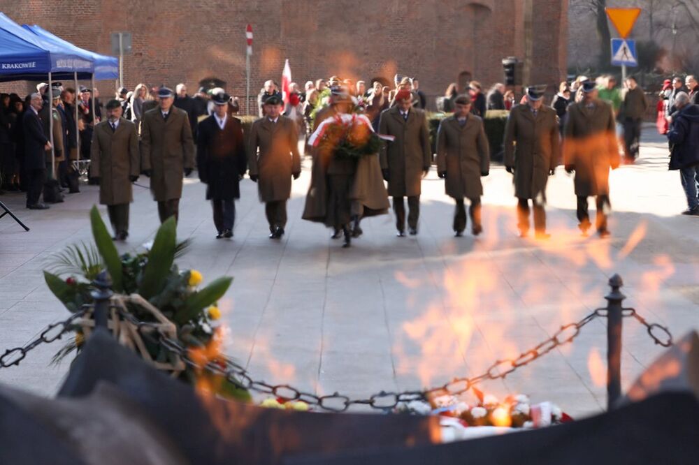 Obchody 80. rocznicy przekształcenia ZWZ w Armię Krajową przed Grobem Nieznanego Żołnierza w Krakowie – 14 lutego 2022. Fot. Mikołaj Bujak (IPN)