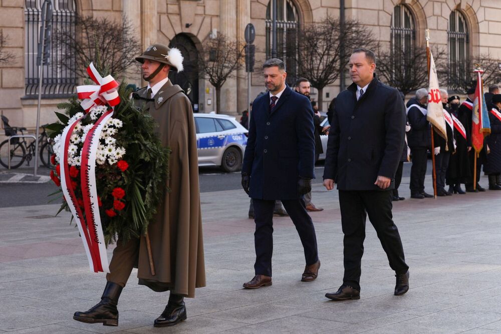 Obchody 80. rocznicy przekształcenia ZWZ w Armię Krajową przed Grobem Nieznanego Żołnierza w Krakowie – 14 lutego 2022. Fot. Mikołaj Bujak (IPN)