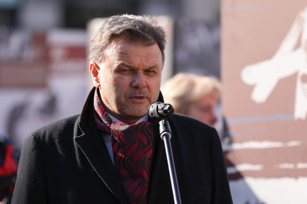 Dyrektor Biura Edukacji narodowej IPN Adam Hlebowicz podczas otwarcia wystawy „Armia Krajowa” – Kraków, 14 lutego 2022. Fot. Mikołaj Bujak (IPN)