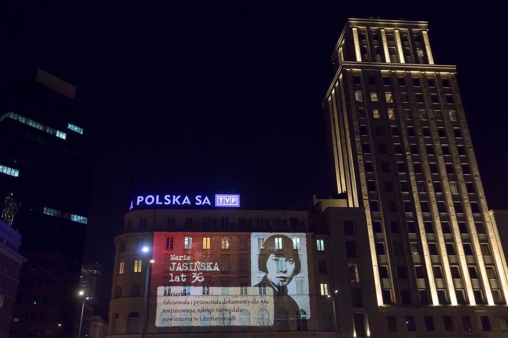 Mapping upamiętniający największą podziemną armię Europy – 14 lutego 2022. fot. Sławek Kasper (IPN)