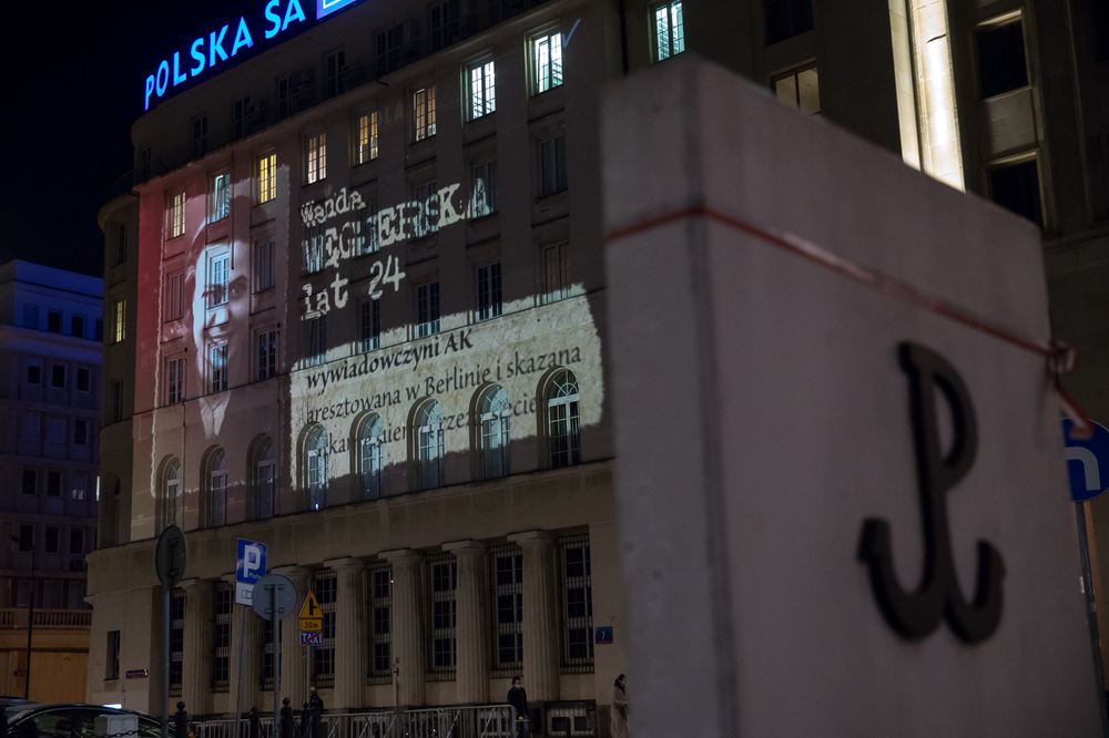 Mapping upamiętniający największą podziemną armię Europy – 14 lutego 2022. fot. Sławek Kasper (IPN)