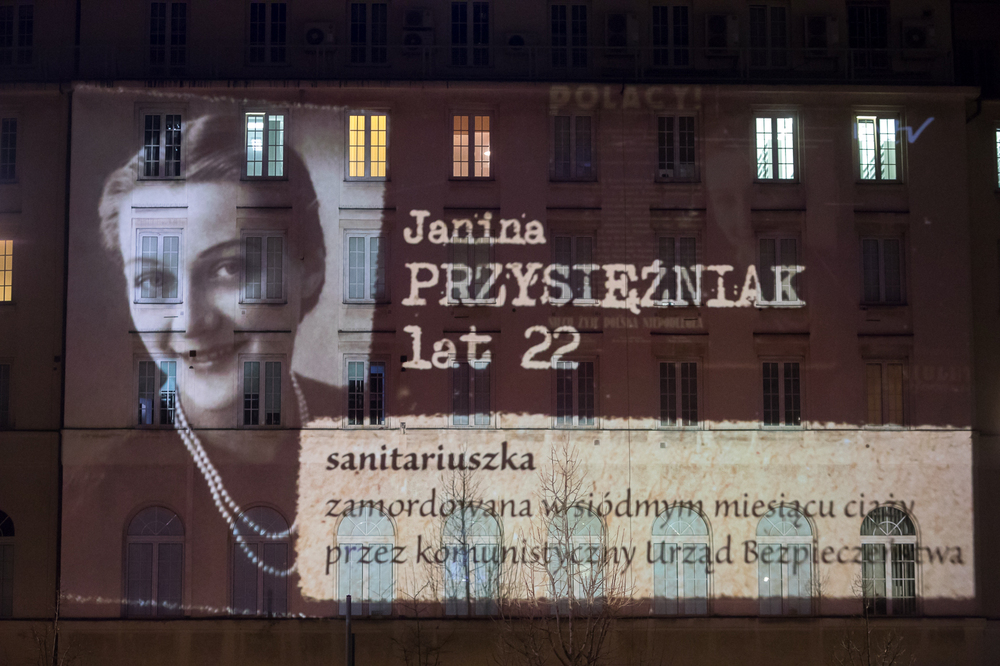 Mapping upamiętniający największą podziemną armię Europy – 14 lutego 2022. fot. Sławek Kasper (IPN)