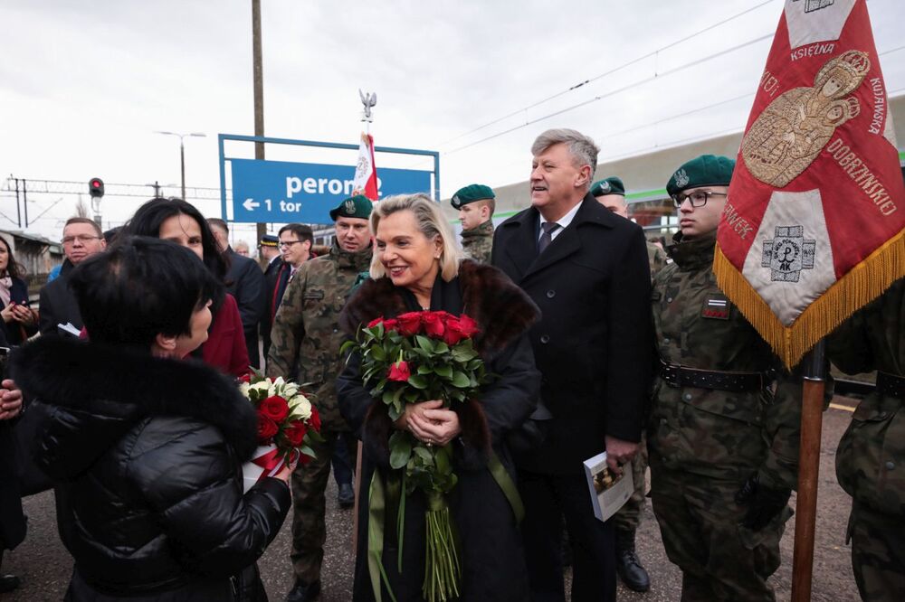 Przyjazd pociągu ŁKA „Anders” do Włocławka – 17 lutego 2022. Fot. Mikołaj Bujak (IPN)