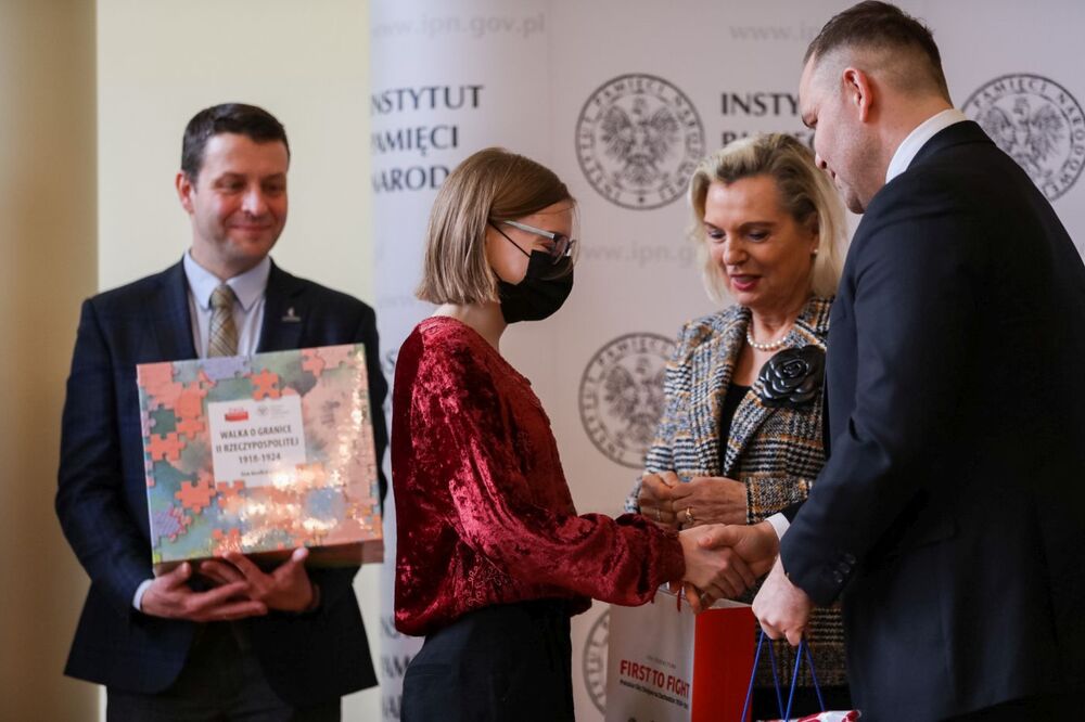 Prezentacja wystaw i spotkanie z młodzieżą III LO im. Marii Konopnickiej we Włocławku – 17 lutego 2022. Fot. Mikołaj Bujak (IPN)