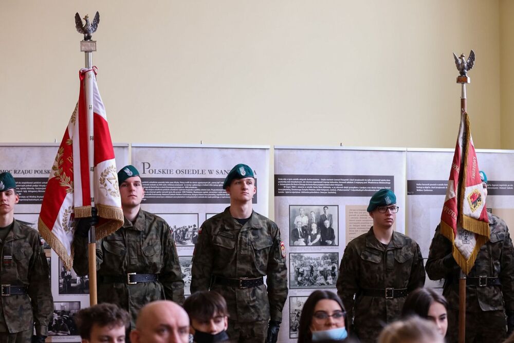 Prezentacja wystaw i spotkanie z młodzieżą III LO im. Marii Konopnickiej we Włocławku – 17 lutego 2022. Fot. Mikołaj Bujak (IPN)