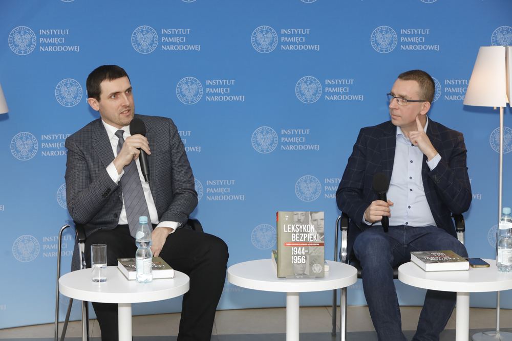 Dyskusja o książce „Leksykon bezpieki. Kadra kierownicza aparatu bezpieczeństwa 1944–1956. Tom II” – 16 lutego 2022. Fot. Piotr Życieński (IPN)