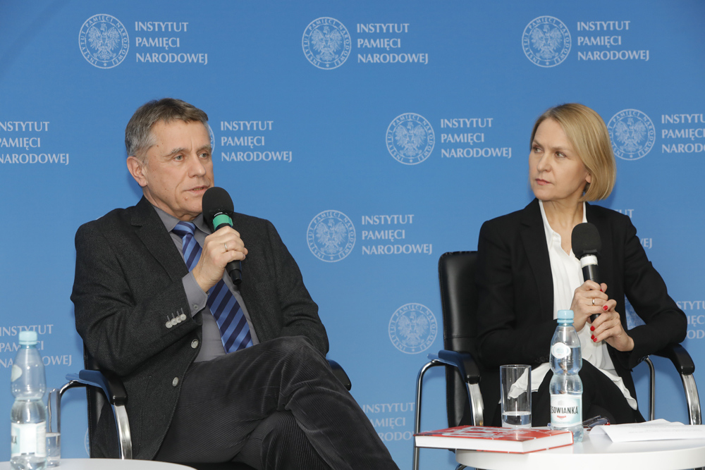 Dyskusja „Dlaczego nazizm nie mógłby się wydarzyć w Polsce? Czym różni się polski romantyzm od niemieckiego romantyzmu politycznego?” – 16 lutego 2022. Fot. Piotr Życieński (IPN)