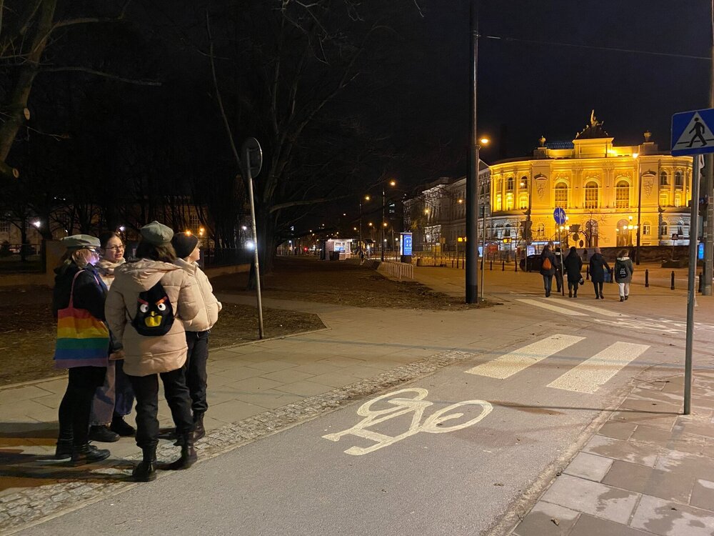 Mobilna gra miejska „Szare Szeregi – szlakiem »Kamieni na szaniec«” – Warszawa, 18 lutego 2022. Fot. Adrianna Krzywik (IPN)