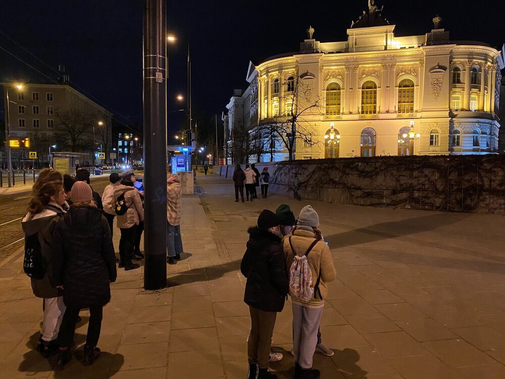 Mobilna gra miejska „Szare Szeregi – szlakiem »Kamieni na szaniec«” – Warszawa, 18 lutego 2022. Fot. Adrianna Krzywik (IPN)