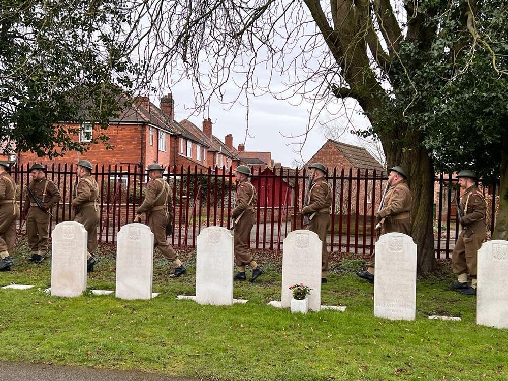 Uroczyste odsłonięcie nagrobków polskich bohaterów na cmentarzu w Newark – 19 lutego 2022. Fot. Joanna Dardzińska (IPN)