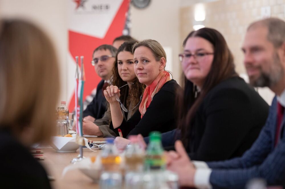 Spotkanie przedstawicieli IPN z członkami węgierskiego Komitetu Pamięci Narodowej – Budapeszt, 22 lutego 2022. Fot. Mikołaj Bujak (IPN)