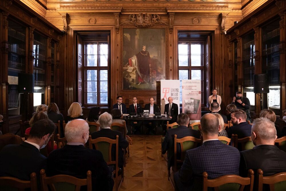 Prezentacja publikacji „Miasta Wolności: Poznań–Budapeszt 1956” – Budapeszt, 22 lutego 2022. Fot. Mikołaj Bujak (IPN)