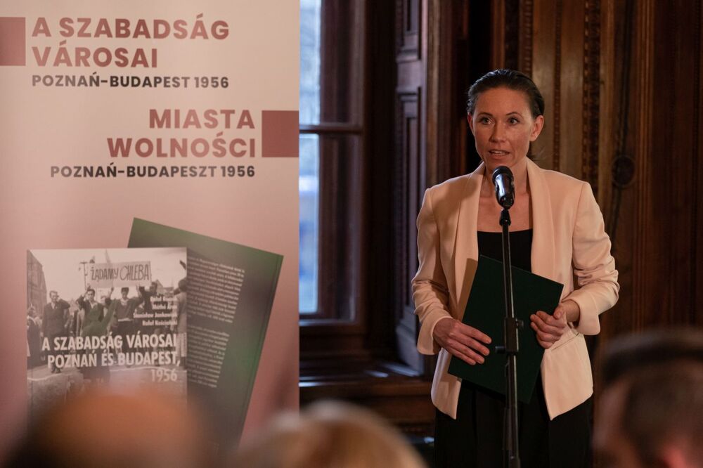 Prezentacja publikacji „Miasta Wolności: Poznań–Budapeszt 1956” – Budapeszt, 22 lutego 2022. Fot. Mikołaj Bujak (IPN)