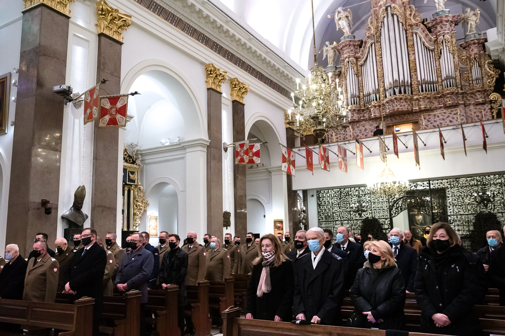 Msza św. w Katedrze Polowej Wojska Polskiego w intencji dowódcy i żołnierzy 1. Polskiej Dywizji Pancernej – 24 lutego 2022. Fot. Sławek Kasper (IPN)