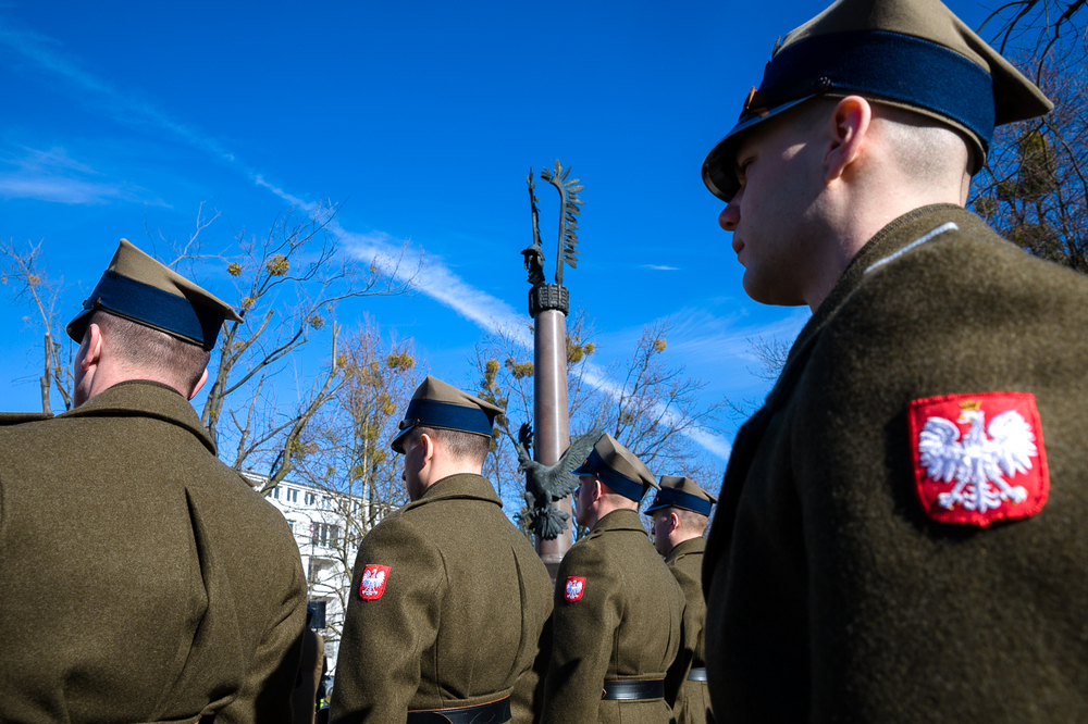 Uroczystości upamiętniające żołnierzy 1. Polskiej Dywizji Pancernej – Warszawa, 24 lutego 2022. Fot. Sławek Kasper (IPN)