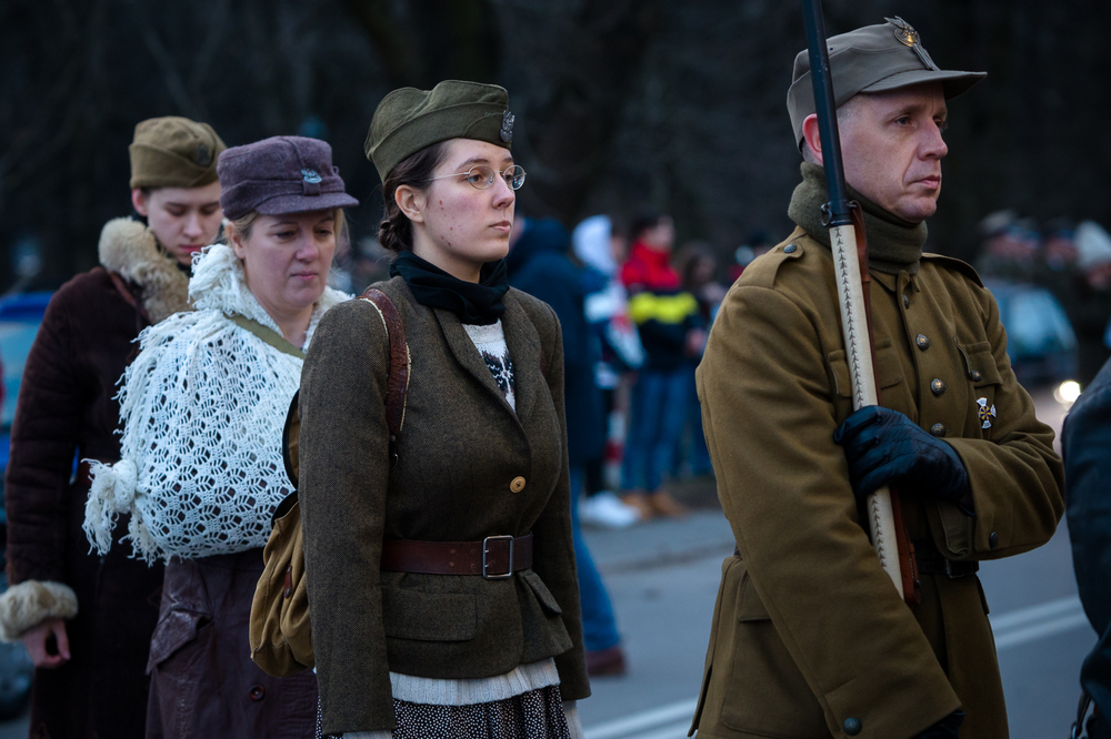 Hołd dla ofiar terroru komunistycznego przed Willą Jasny Dom – Warszawa, 25 lutego 2022. Fot. Sławek Kasper (IPN)