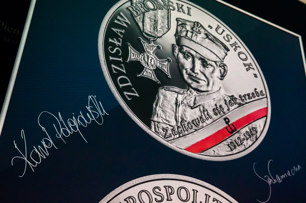 Prezentacja monety NBP upamiętniającej Zdzisława Brońskiego ps. Uskok – Warszawa, 28 lutego 2022. Fot. Sławek Kasper (IPN)